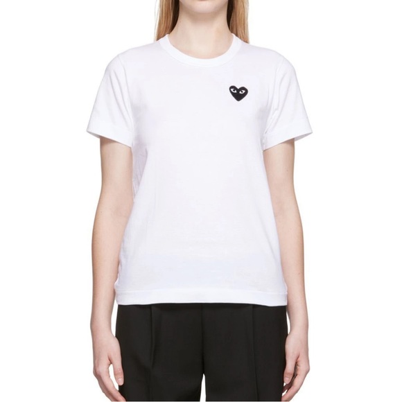 White Heart Patch T-Shirt - COMME DES GARÇONS PLAY - Picture 1 of 15